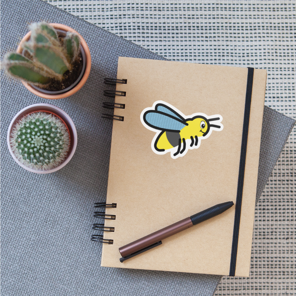 Emoji Expression: Hexabel Honey Bee Moji Character - Emoji.Express - white matte