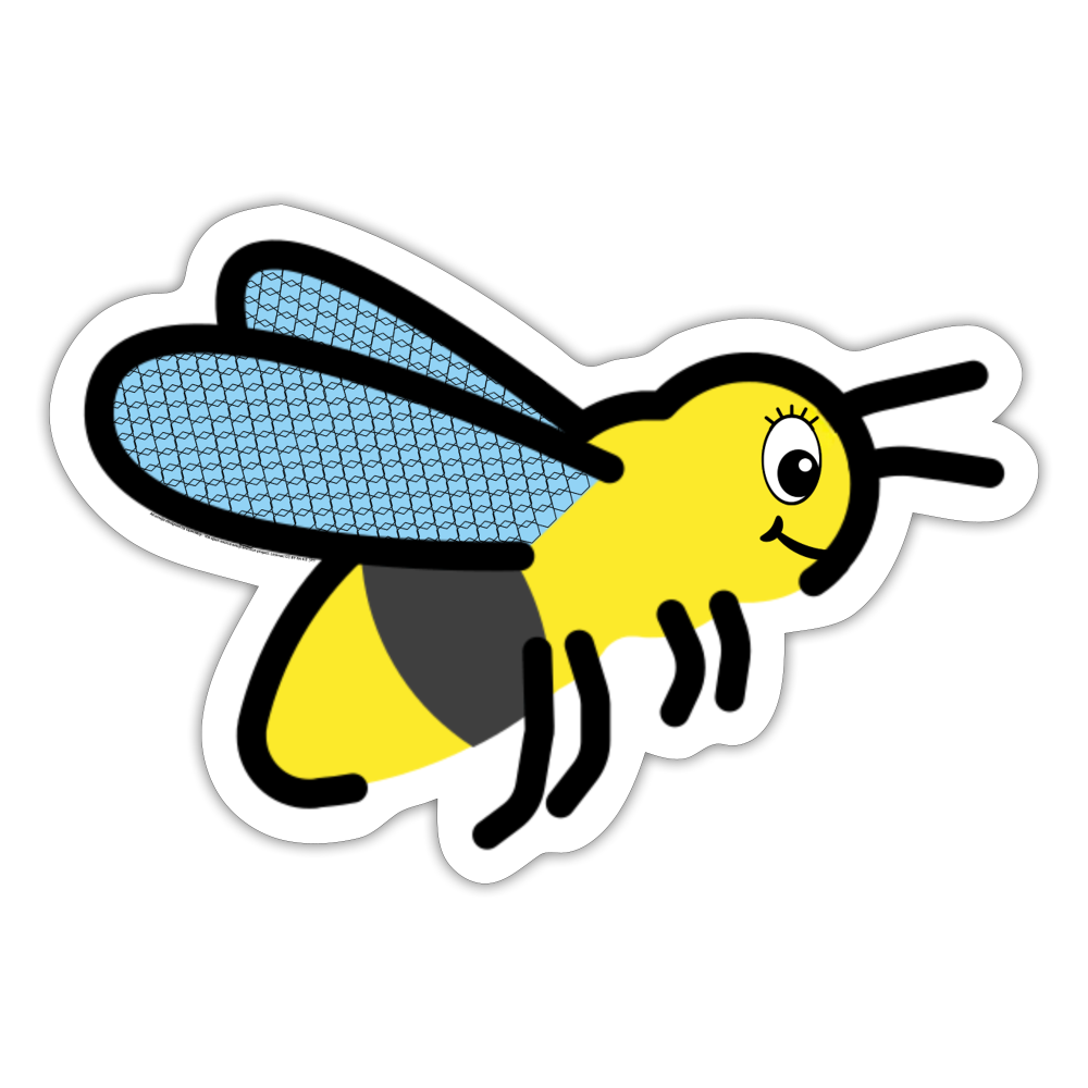 Emoji Expression: Hexabel Honey Bee Moji Character - Emoji.Express - white matte
