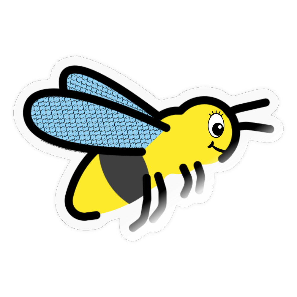 Emoji Expression: Hexabel Honey Bee Moji Character - Emoji.Express - transparent glossy