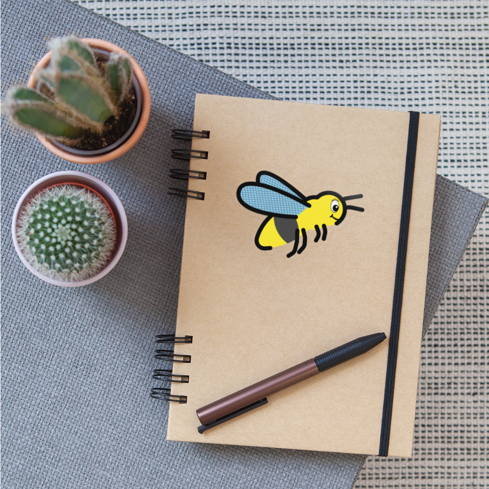 Emoji Expression: Hexabel Honey Bee Moji Character - Emoji.Express - transparent glossy