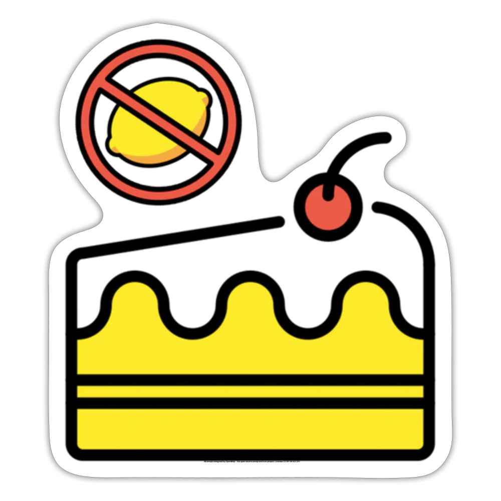 Emoji Expression: When Life Gives You Lemons, Make Cheesecake Moji Sticker - Emoji.Express - white matte