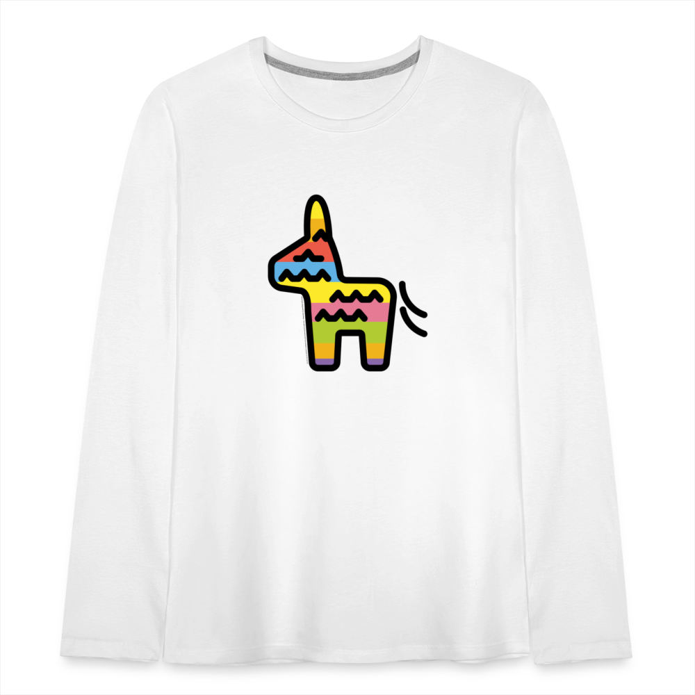 Customizable Piñata Moji Kids' Premium Long Sleeve T-Shirt - Emoji.Express - white