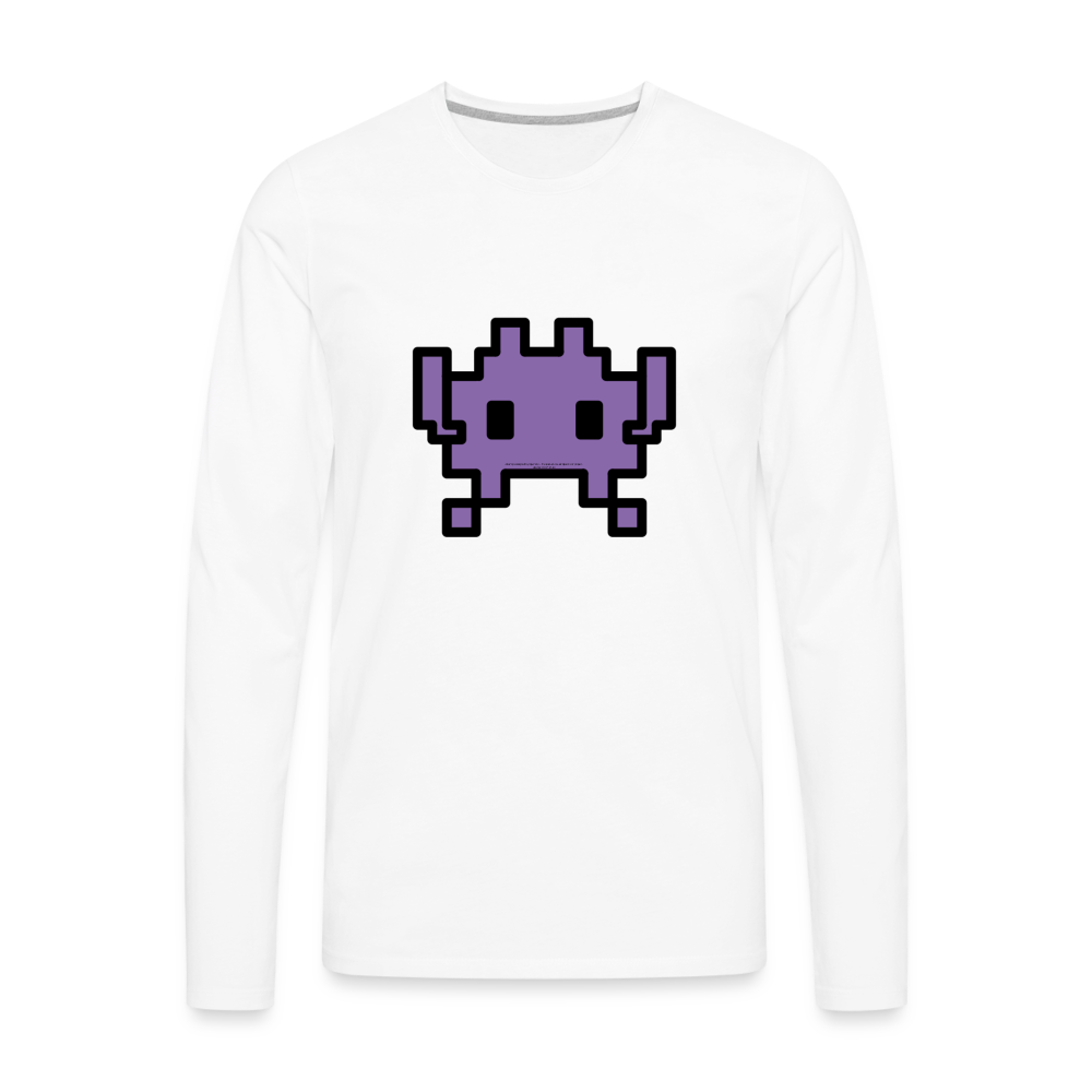 Customizable Alien Monster Moji Men's Premium Long Sleeve T-Shirt - Emoji.Express - white