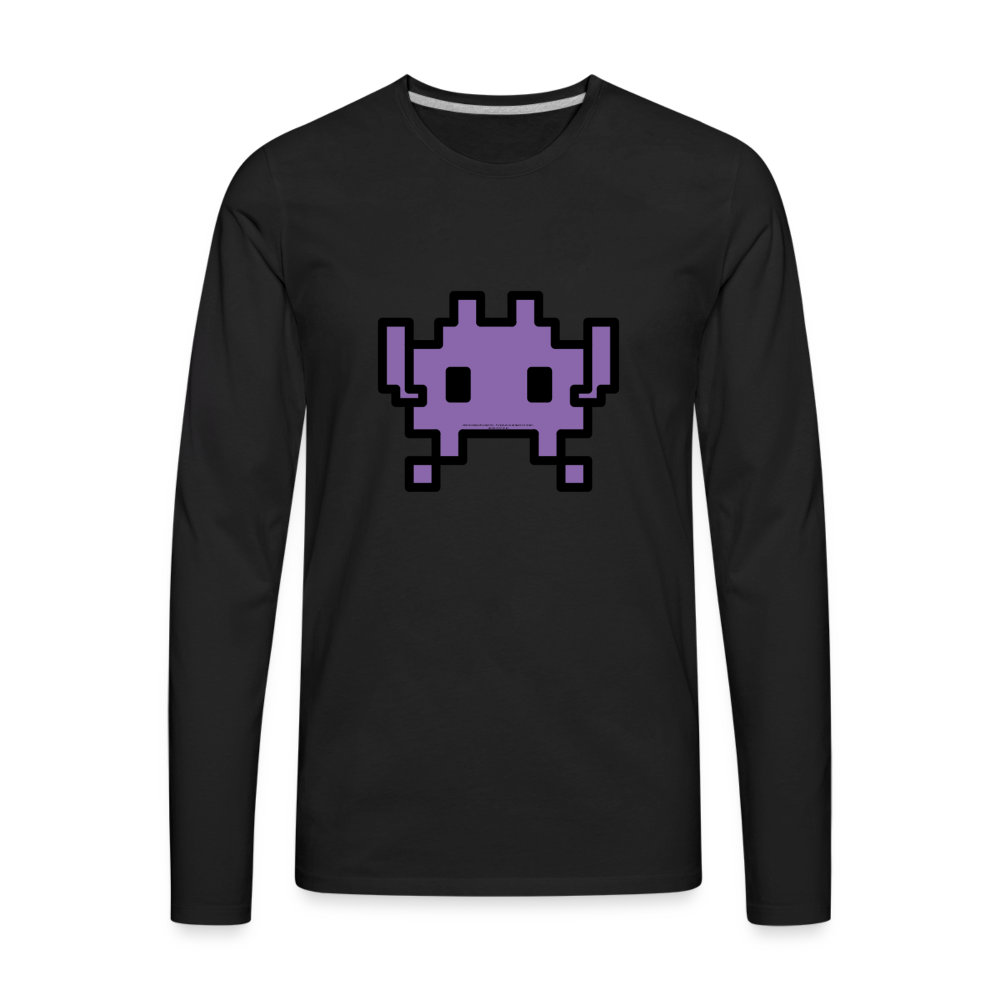 Customizable Alien Monster Moji Men's Premium Long Sleeve T-Shirt - Emoji.Express - black