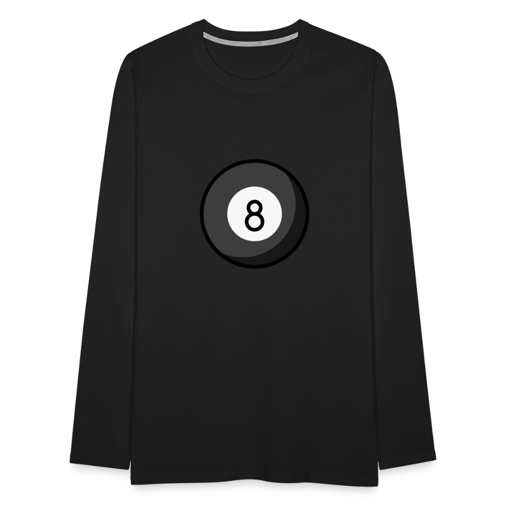 Customizable Eight Ball Moji Men's Premium Long Sleeve T-Shirt - Emoji.Express - black