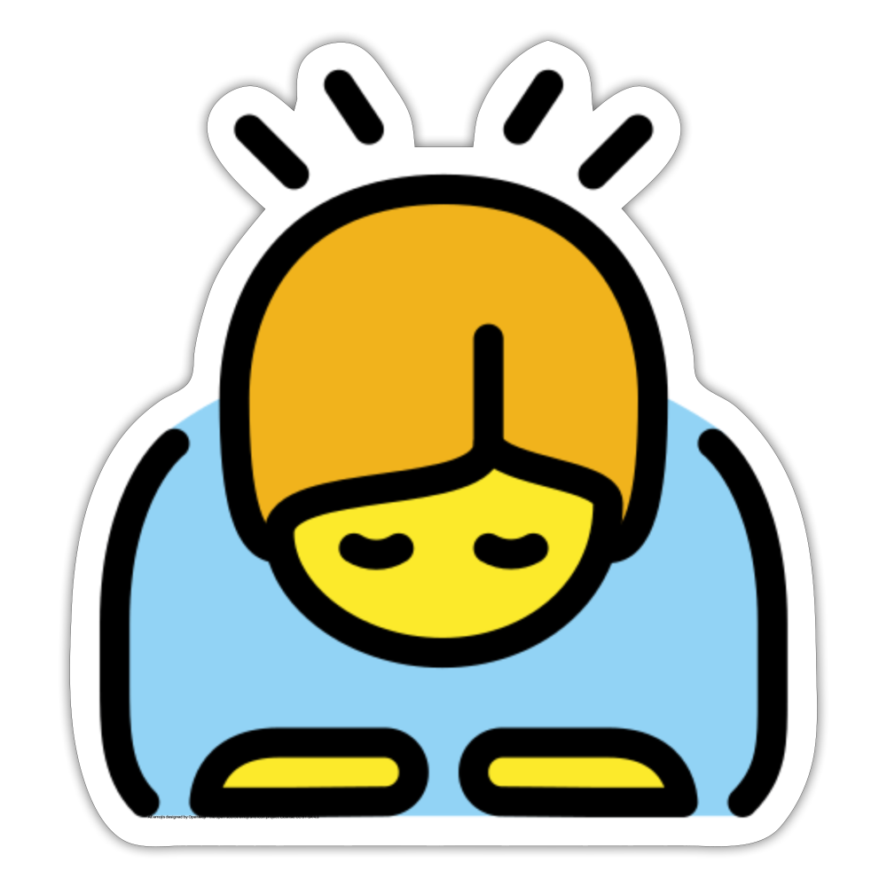 Bowing Person Moji Sticker - Emoji.Express - white matte