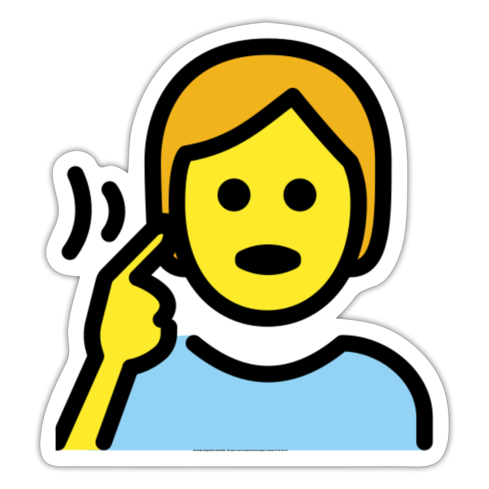 Deaf Person Moji Sticker - Emoji.Express - white matte
