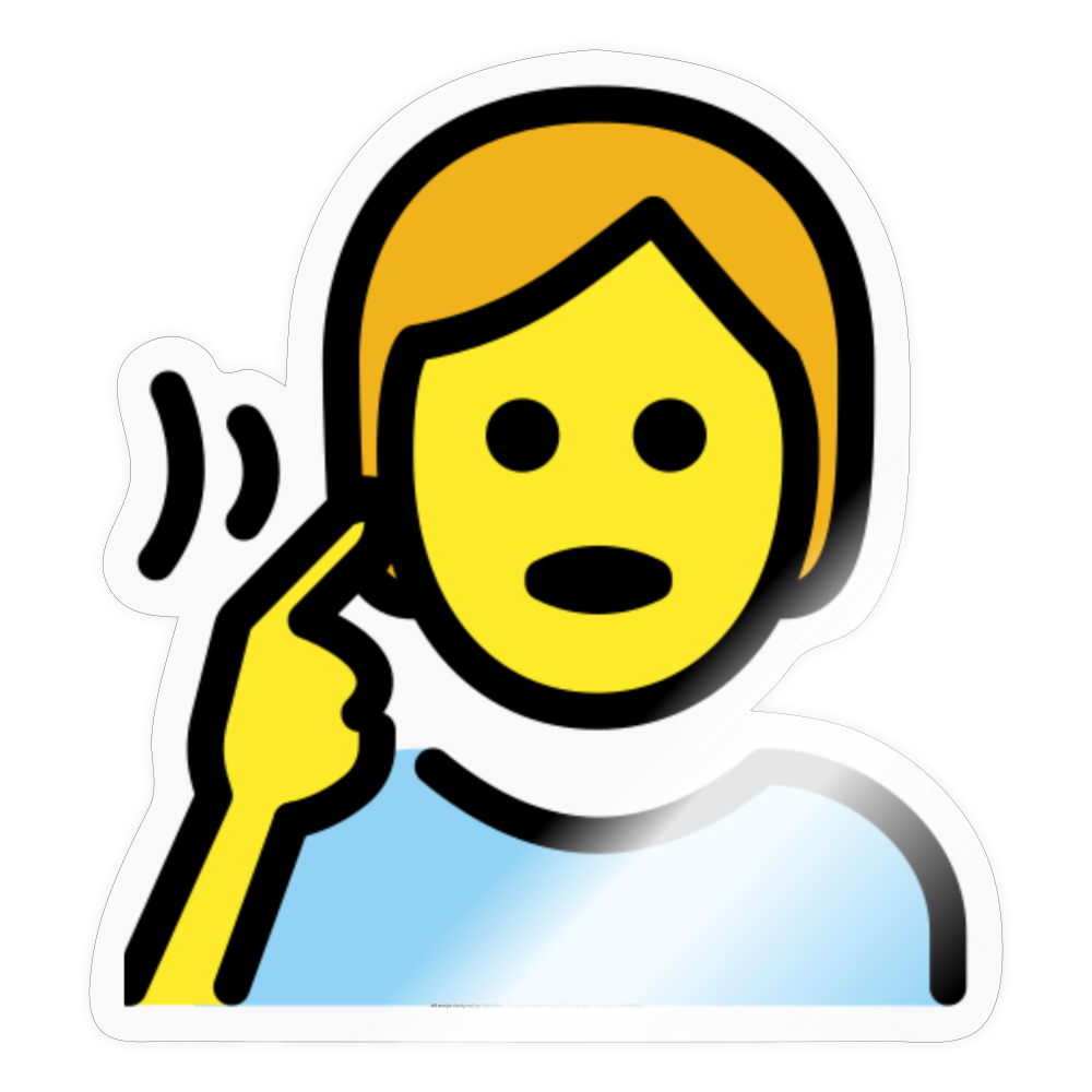 Deaf Person Moji Sticker - Emoji.Express - transparent glossy