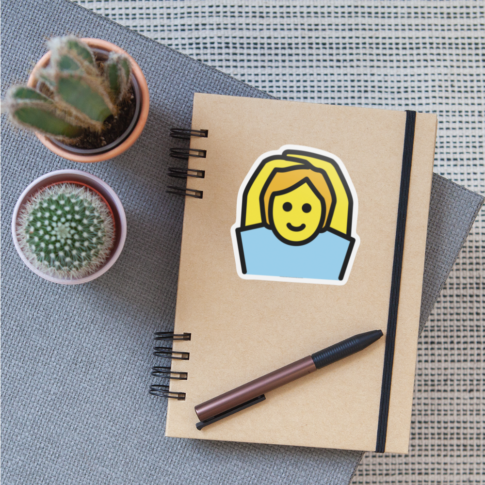 Person Gesturing OK Moji Sticker - Emoji.Express - white matte
