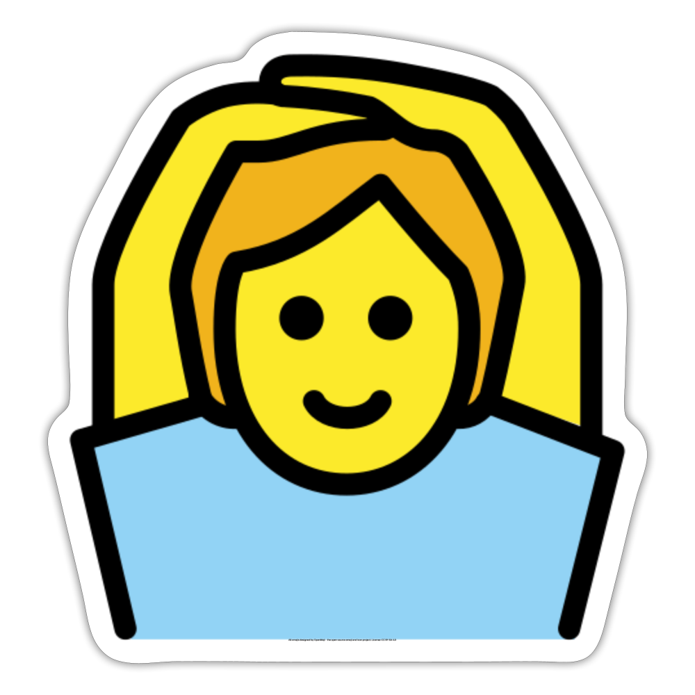 Person Gesturing OK Moji Sticker - Emoji.Express - white matte