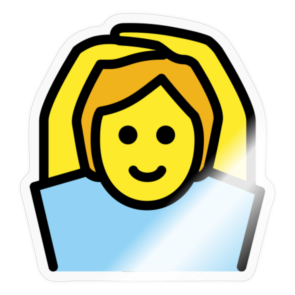 Person Gesturing OK Moji Sticker - Emoji.Express - transparent glossy