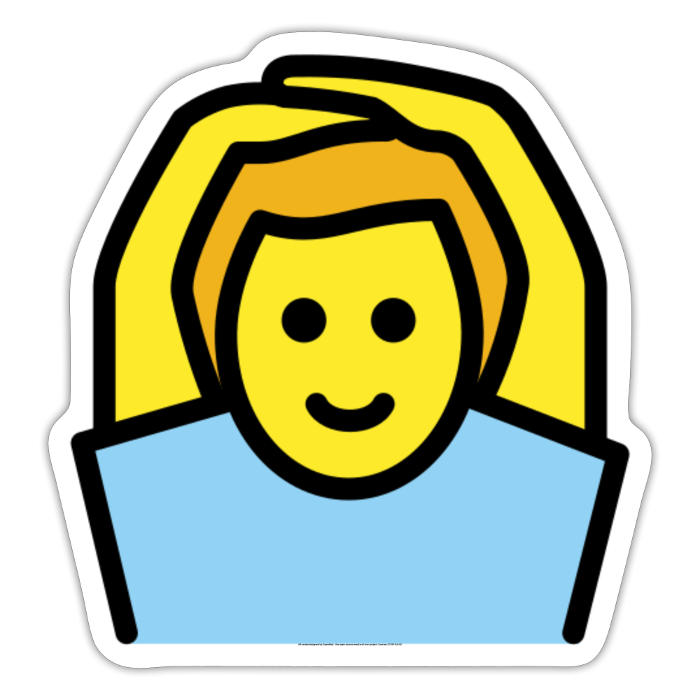 Man Gesturing OK Moji Sticker - Emoji.Express - white matte