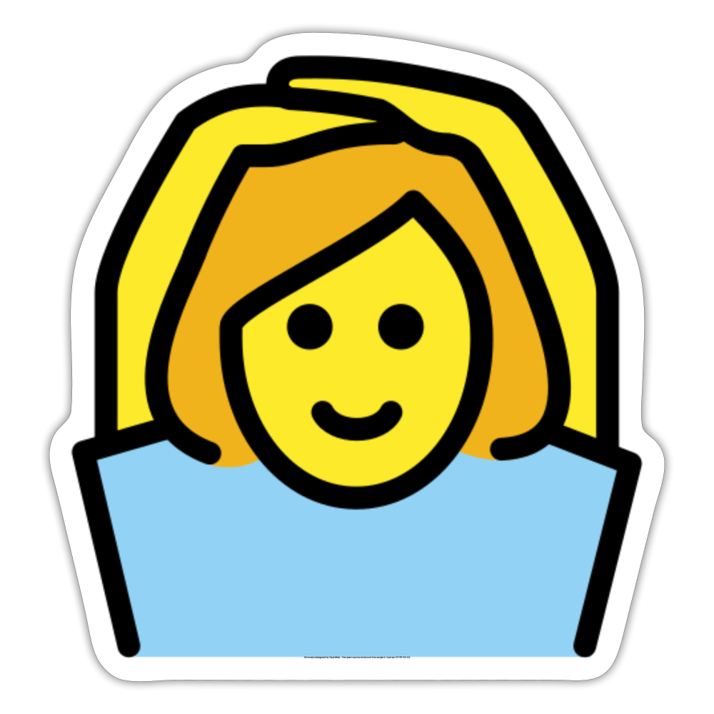 Woman Gesturing OK Moji Sticker - Emoji.Express - white matte