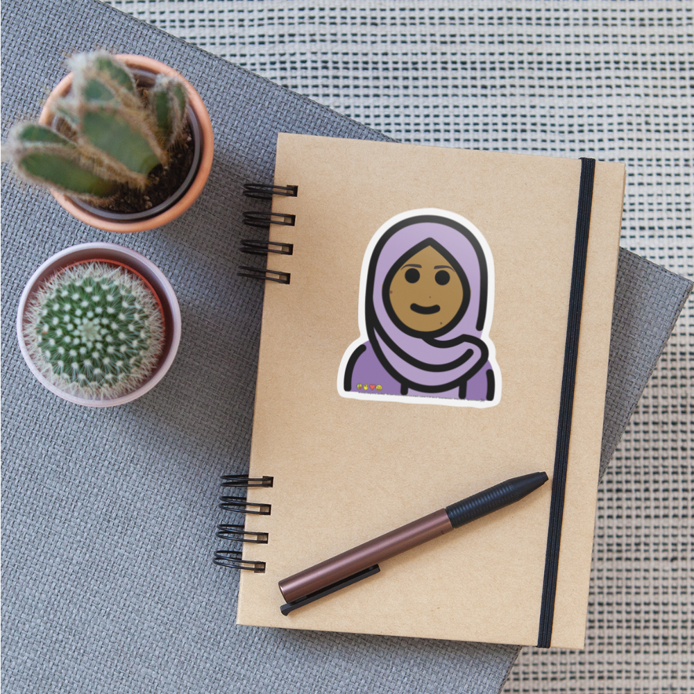 Emoji Expression: Malala Moji Sticker - Emoji.Express - white matte