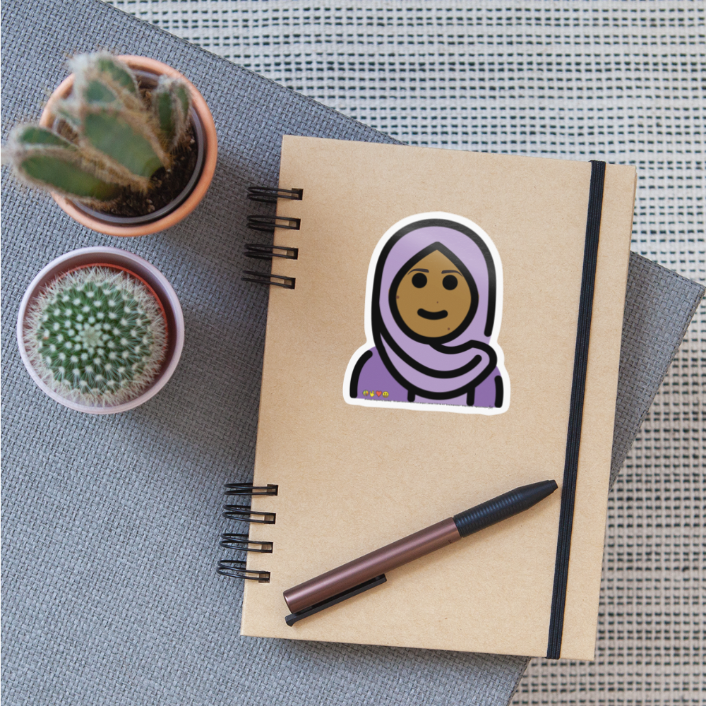 Emoji Expression: Malala Moji Sticker - Emoji.Express - white glossy