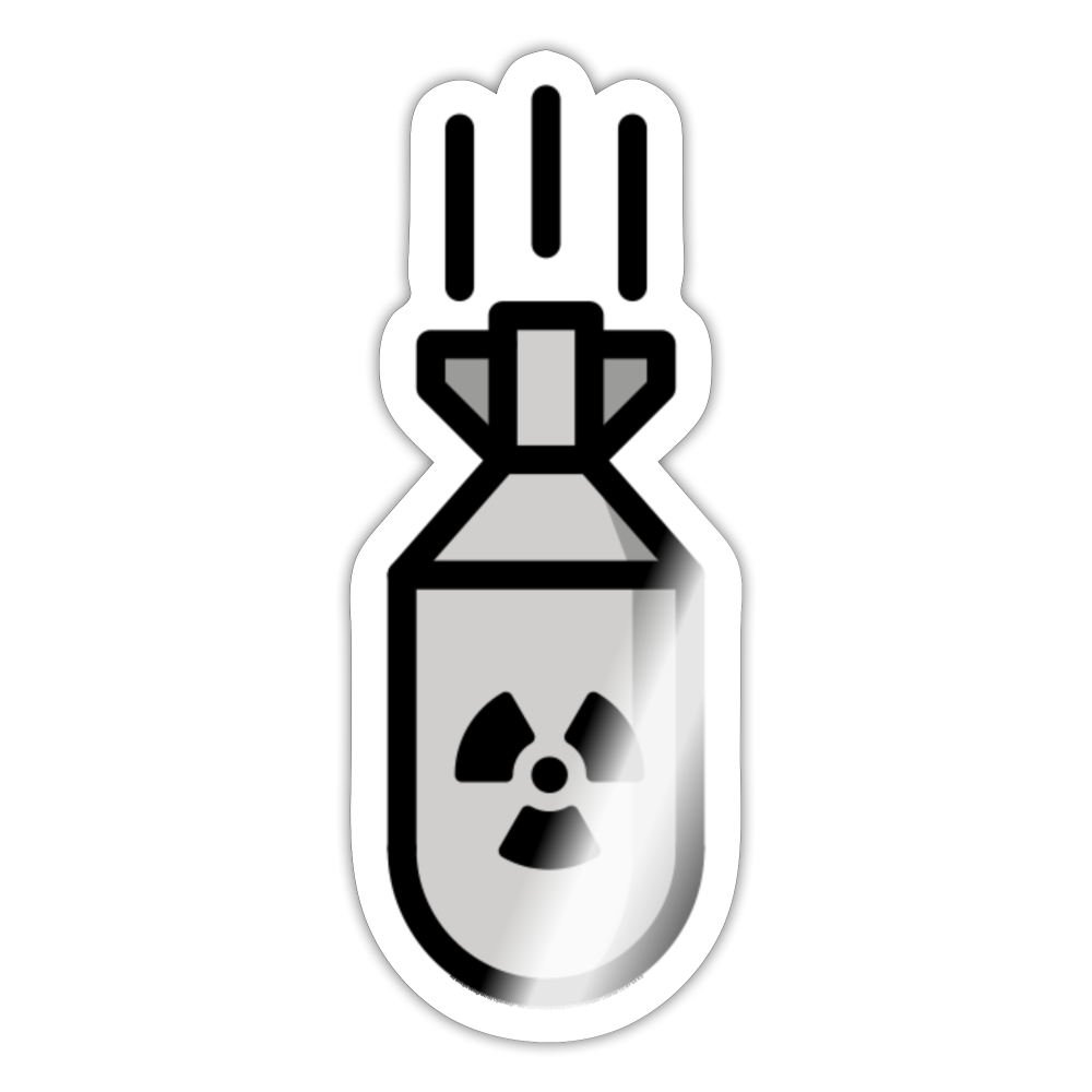 Atom Bomb Moji Sticker - Emoji.Express - white glossy