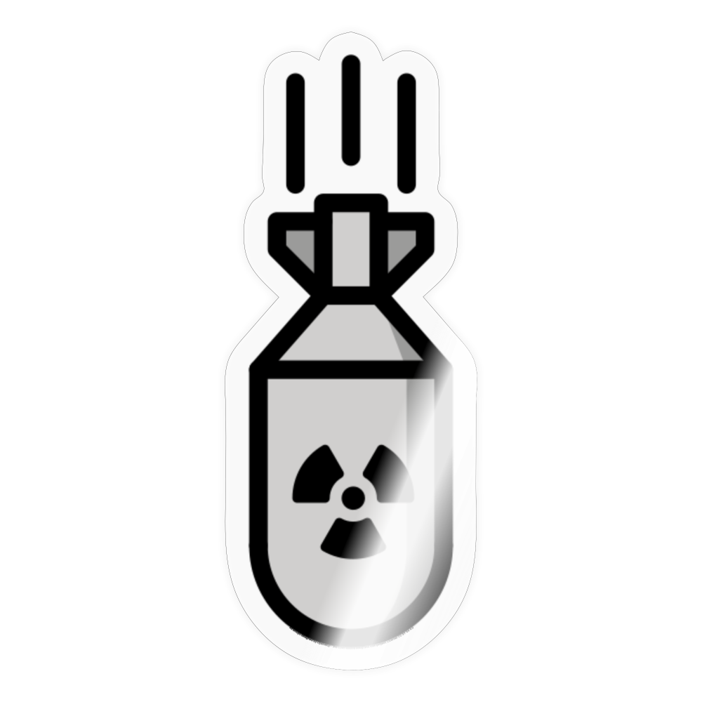 Atom Bomb Moji Sticker - Emoji.Express - transparent glossy