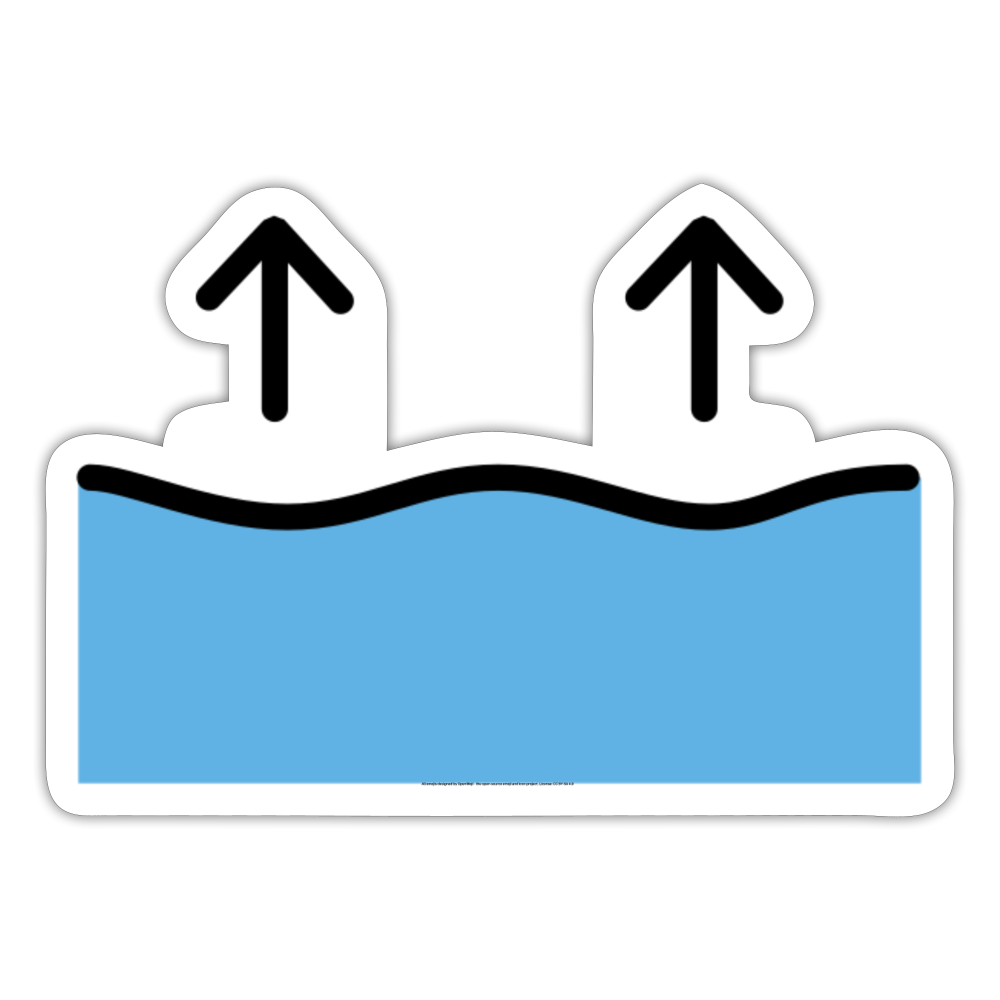 Sea Level Rise Moji Sticker - Emoji.Express - white matte