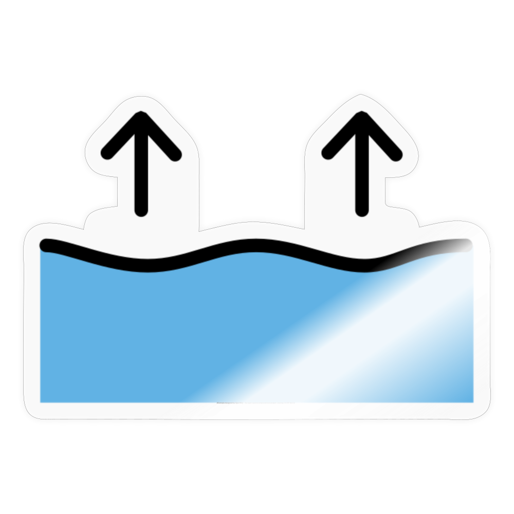 Sea Level Rise Moji Sticker - Emoji.Express - transparent glossy