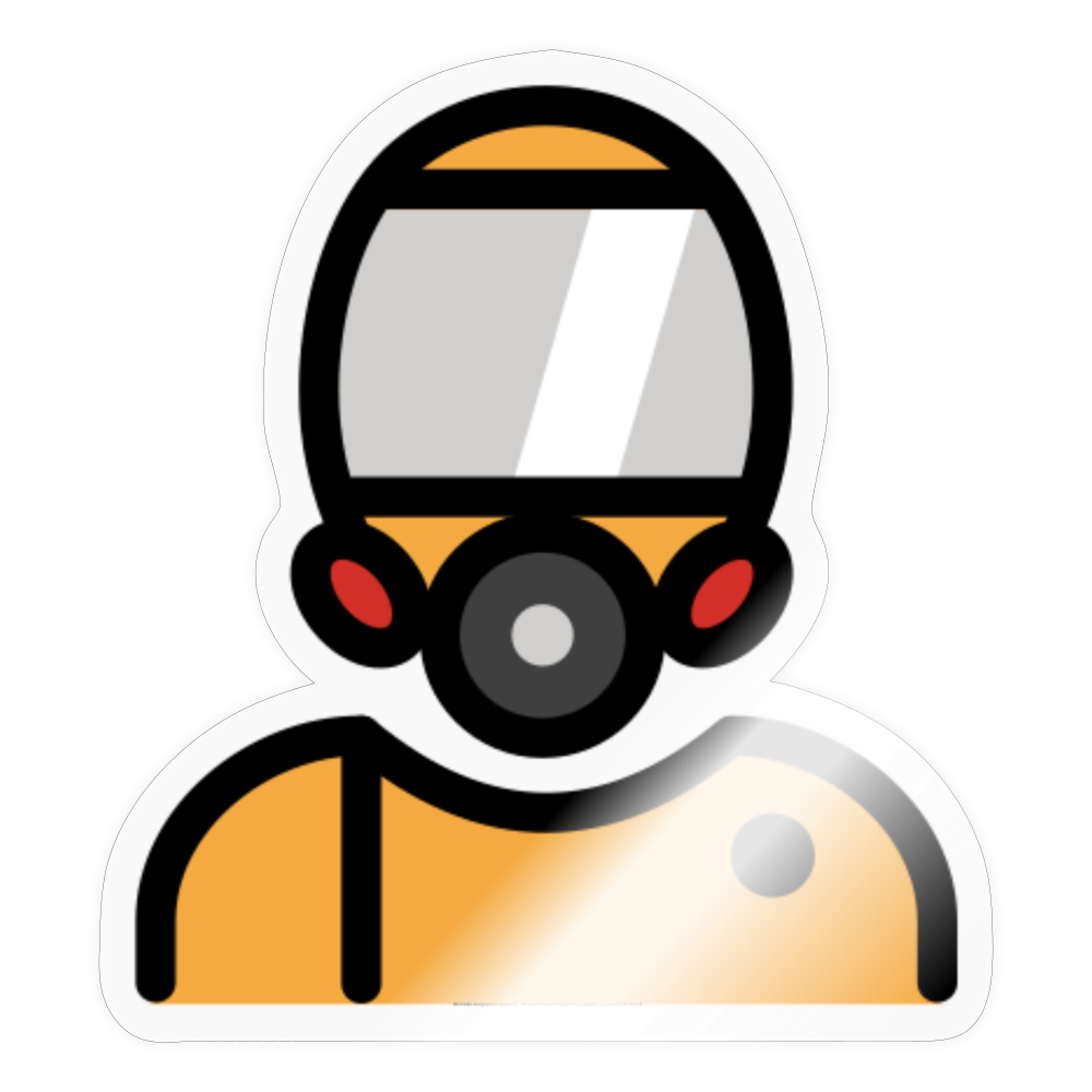 Nuclear Protection Moji Sticker - Emoji.Express - transparent glossy