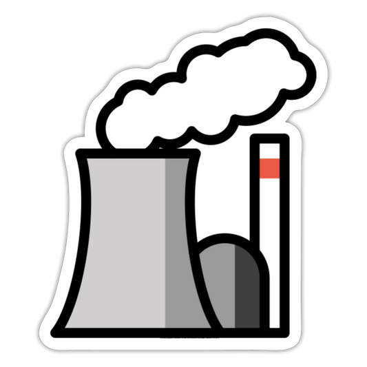 Nuclear Power Plant Moji Sticker - Emoji.Express - white matte