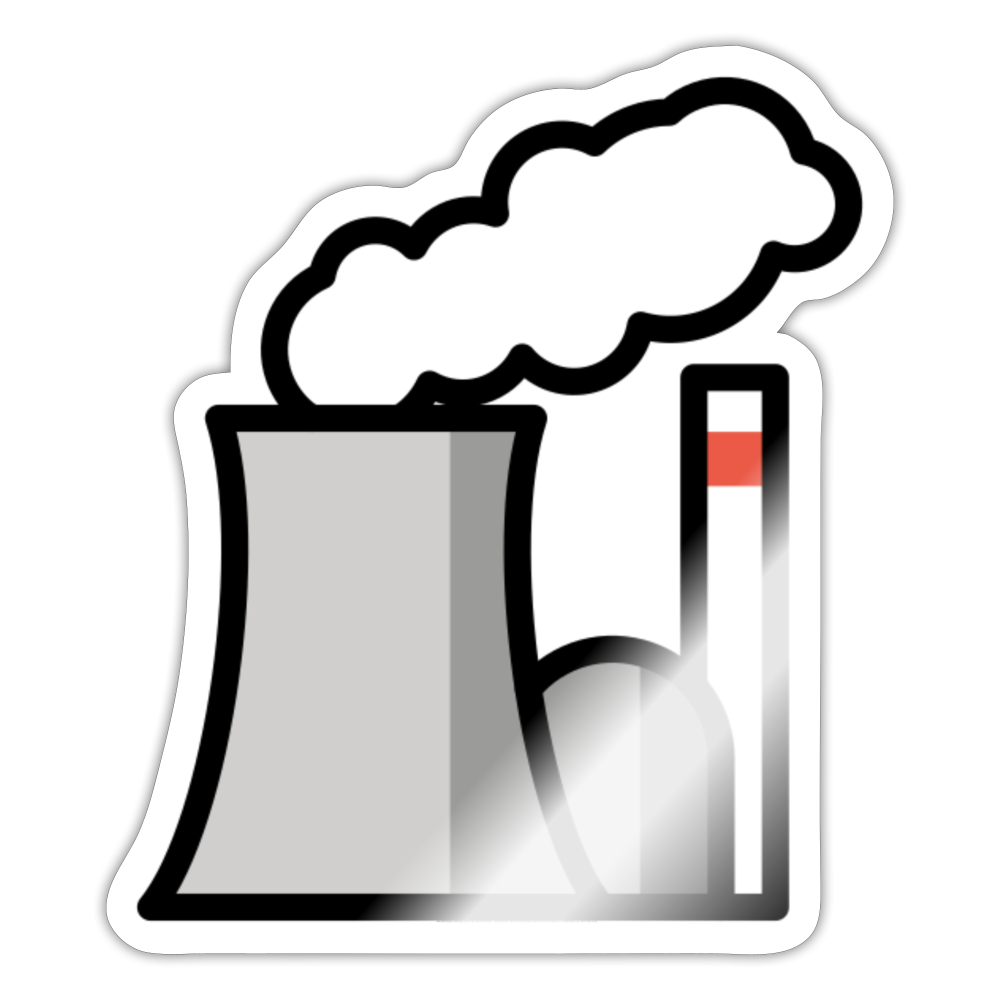 Nuclear Power Plant Moji Sticker - Emoji.Express - white glossy