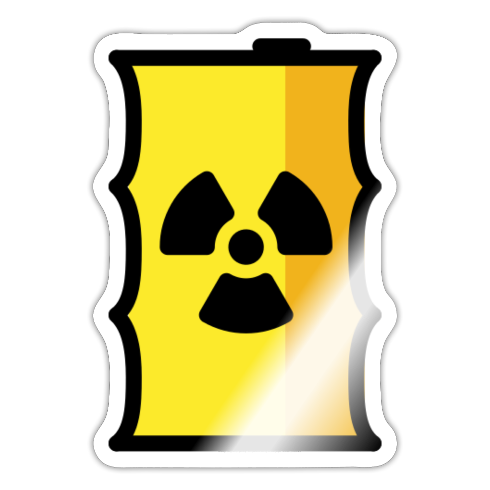 Radioactive Waste Moji Sticker - Emoji.Express - white glossy