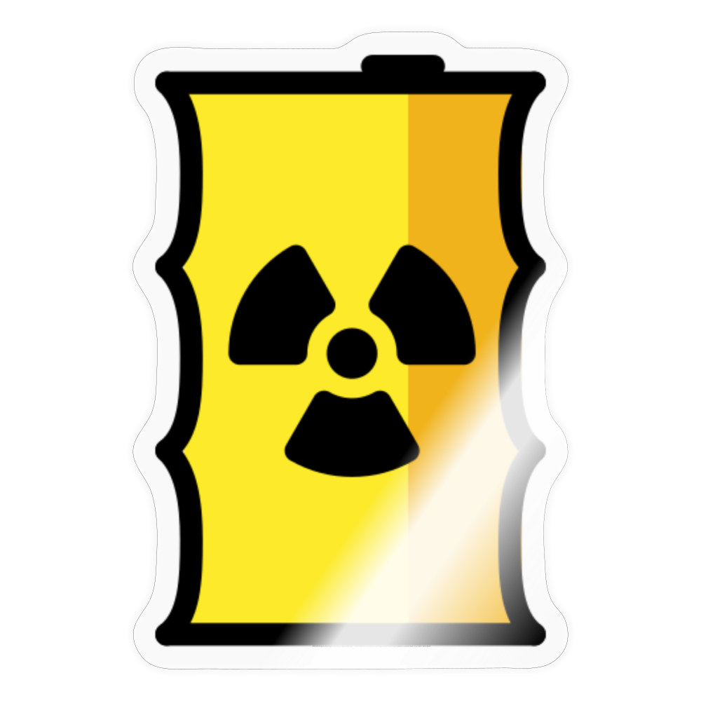 Radioactive Waste Moji Sticker - Emoji.Express - transparent glossy