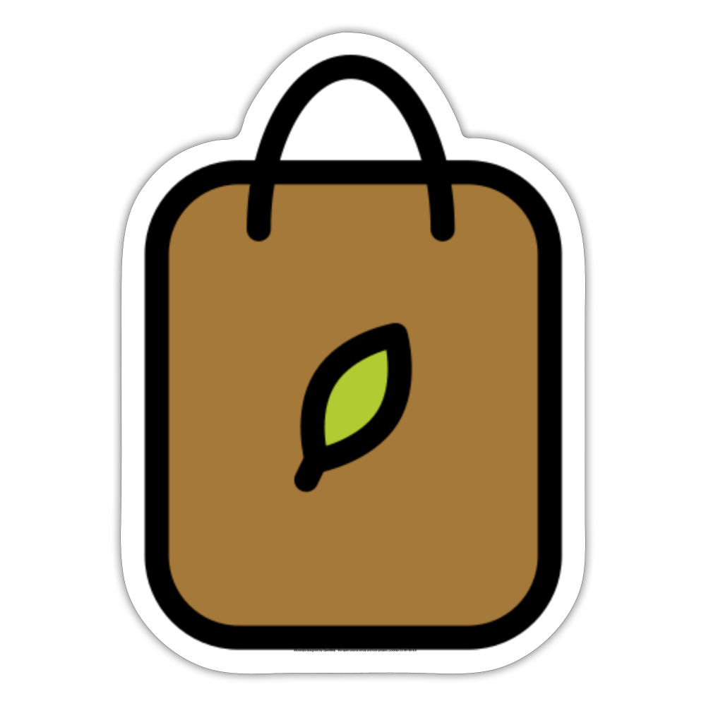 Reusable Bag Moji Sticker - Emoji.Express - white matte