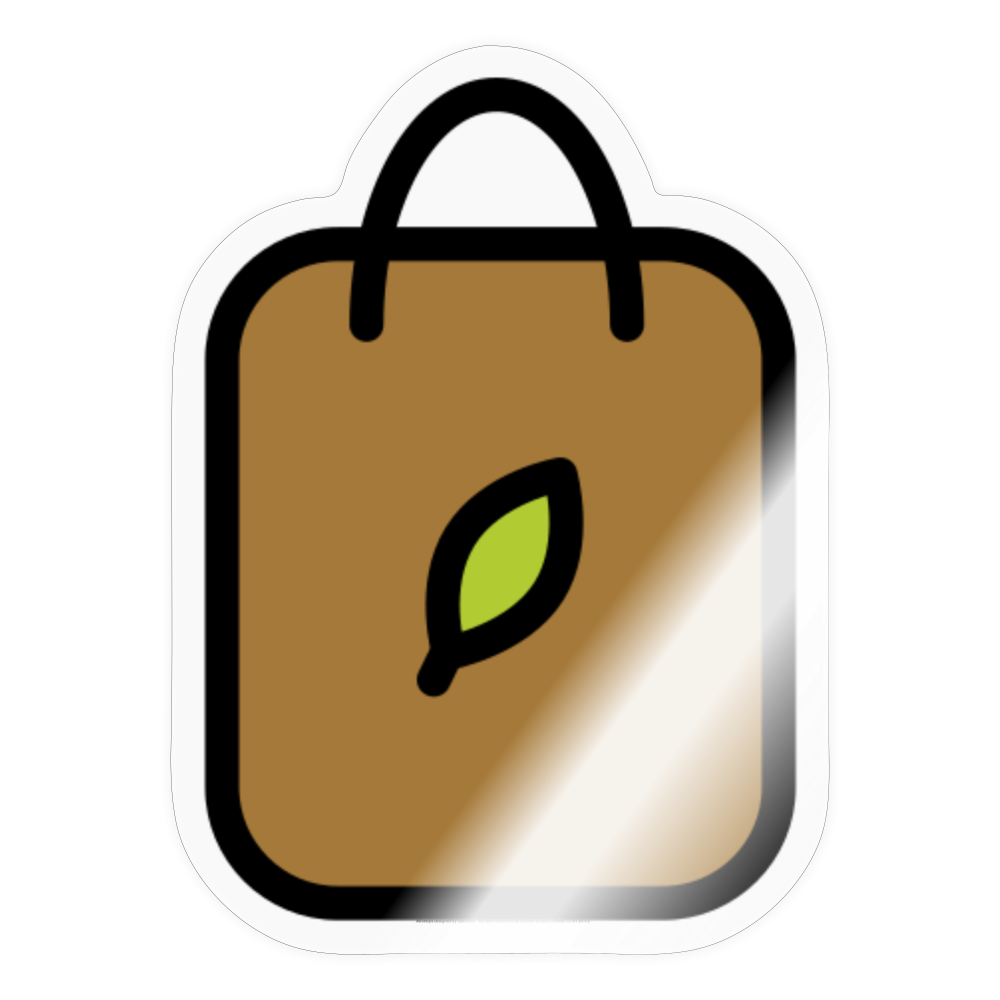 Reusable Bag Moji Sticker - Emoji.Express - transparent glossy