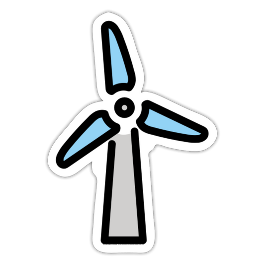 Wind Energy Moji Sticker - Emoji.Express - white matte