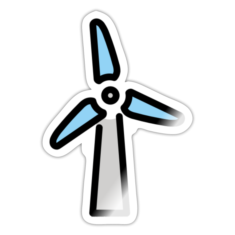 Wind Energy Moji Sticker - Emoji.Express - white glossy
