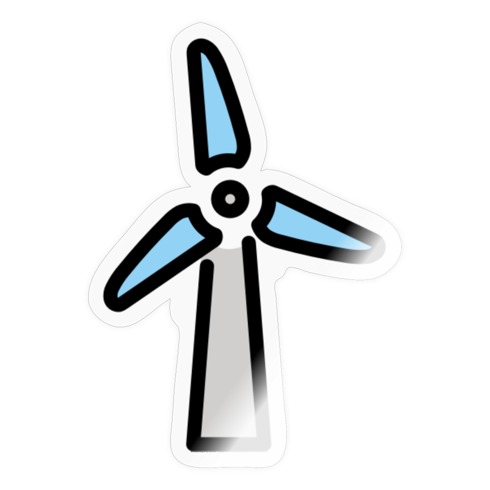 Wind Energy Moji Sticker - Emoji.Express - transparent glossy