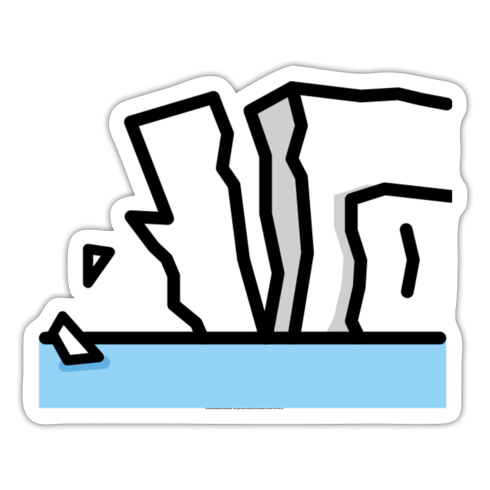 Ice Shelf Melting Moji Sticker - Emoji.Express - white matte