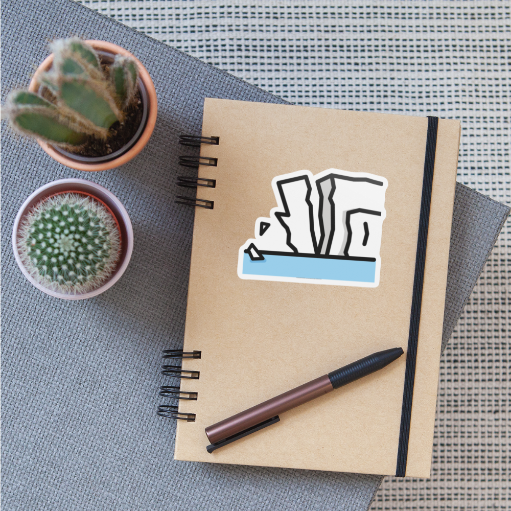 Ice Shelf Melting Moji Sticker - Emoji.Express - white matte