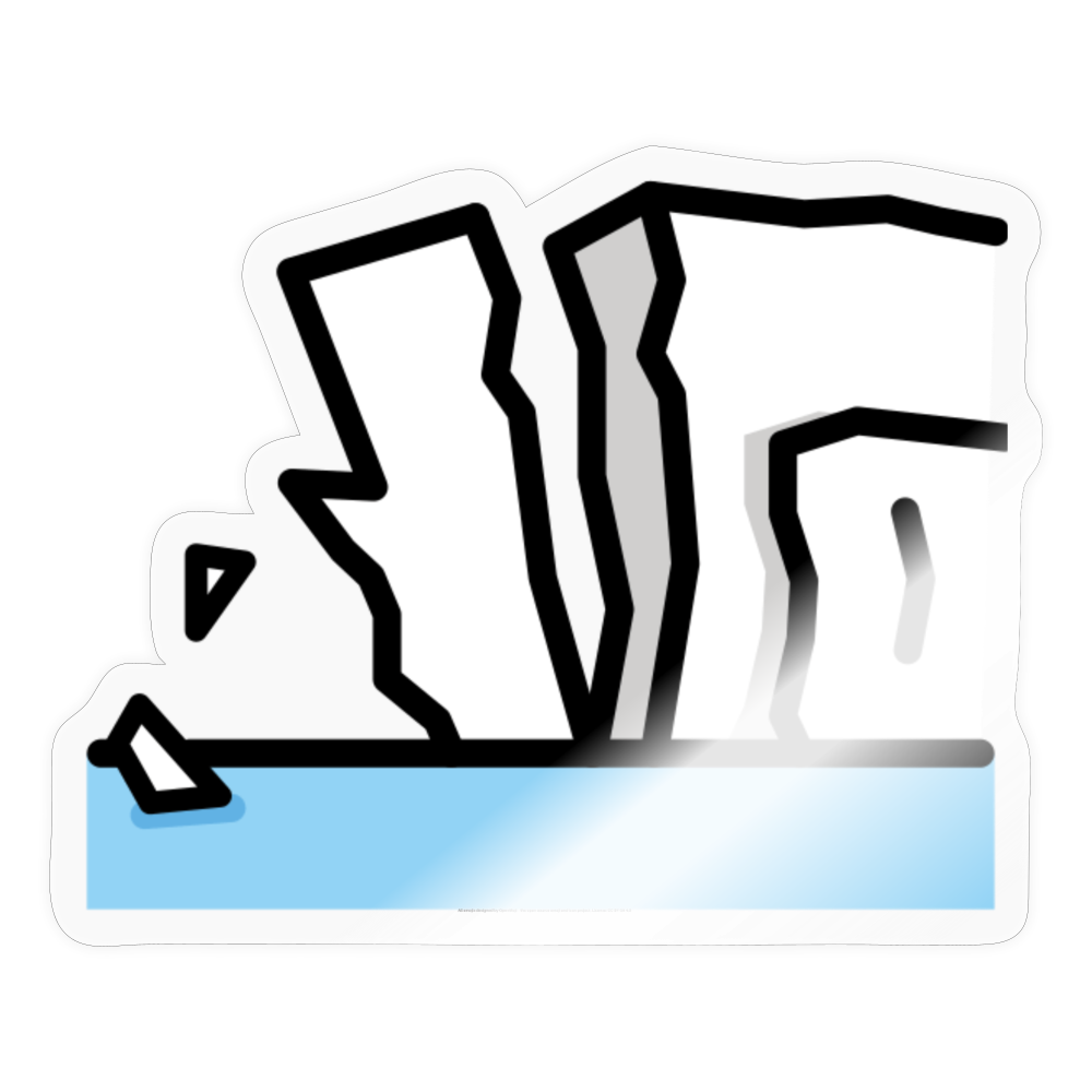 Ice Shelf Melting Moji Sticker - Emoji.Express - transparent glossy