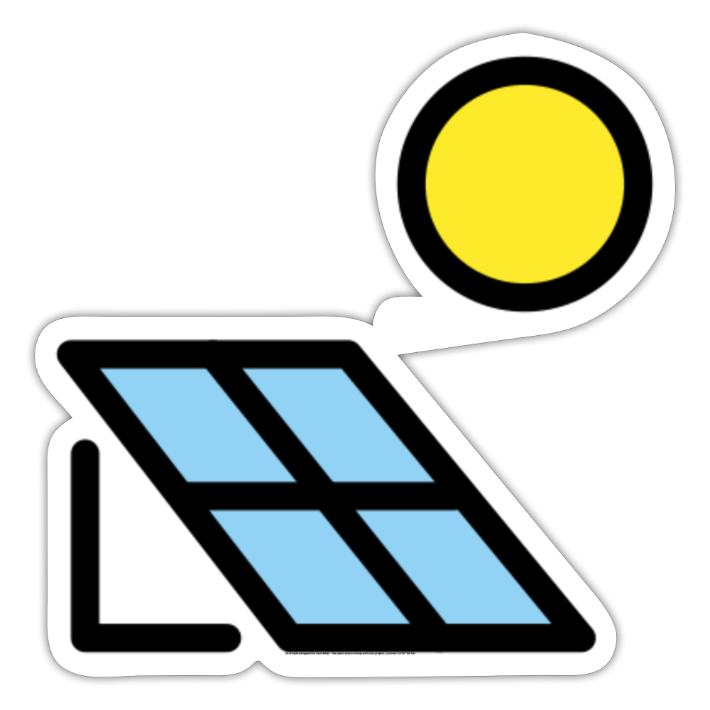 Solar Energy Moji Sticker - Emoji.Express - white matte