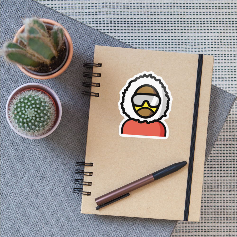 Polar Explorer Moji Sticker - Emoji.Express - white glossy
