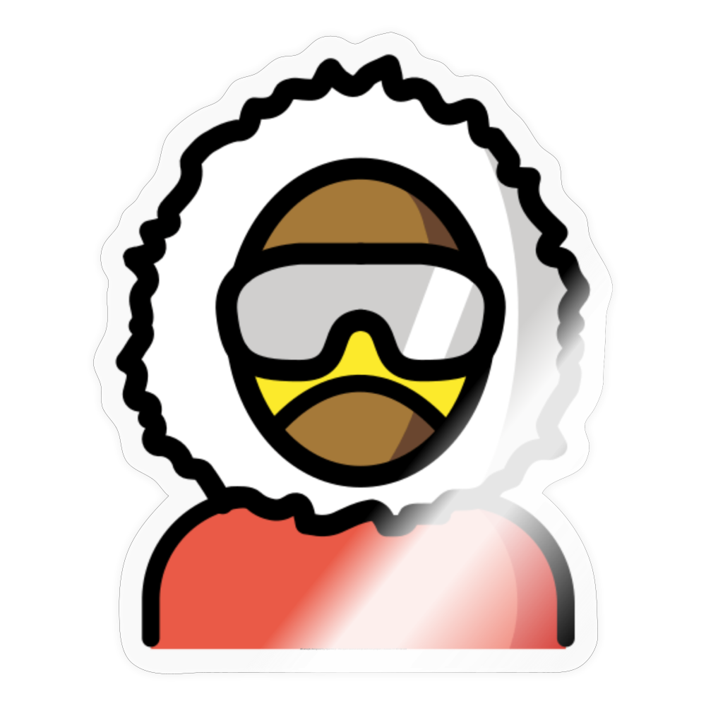 Polar Explorer Moji Sticker - Emoji.Express - transparent glossy