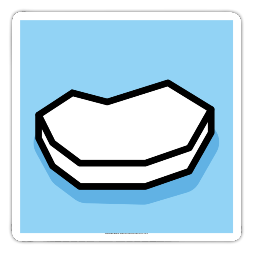 Floating Ice Moji Sticker - Emoji.Express - white matte