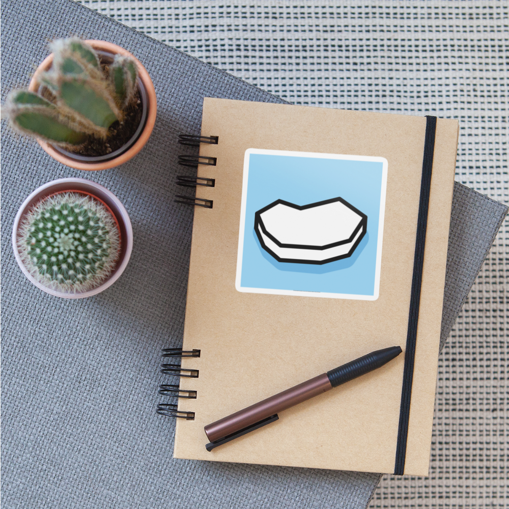 Floating Ice Moji Sticker - Emoji.Express - white matte