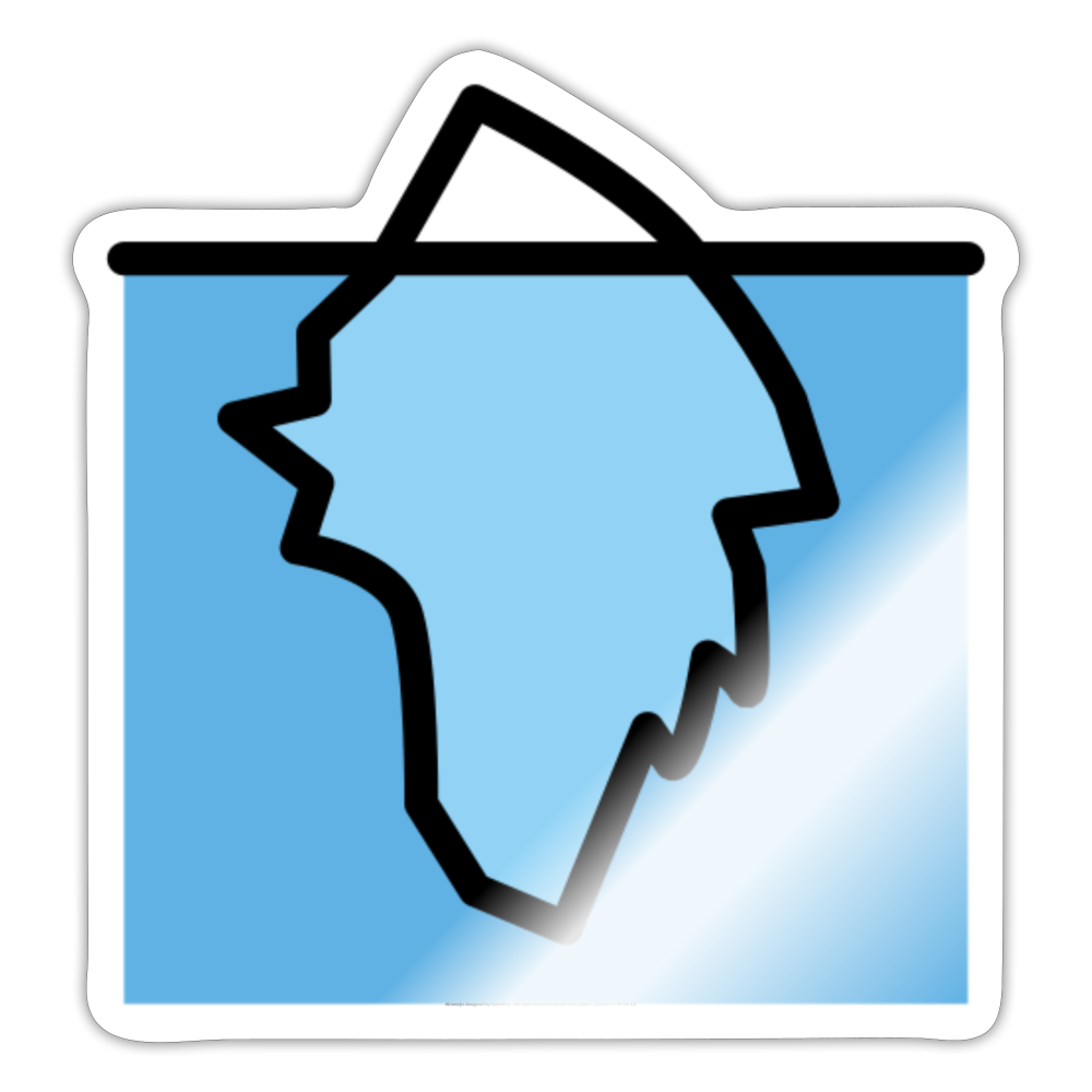 Iceberg Moji Sticker - Emoji.Express - white glossy