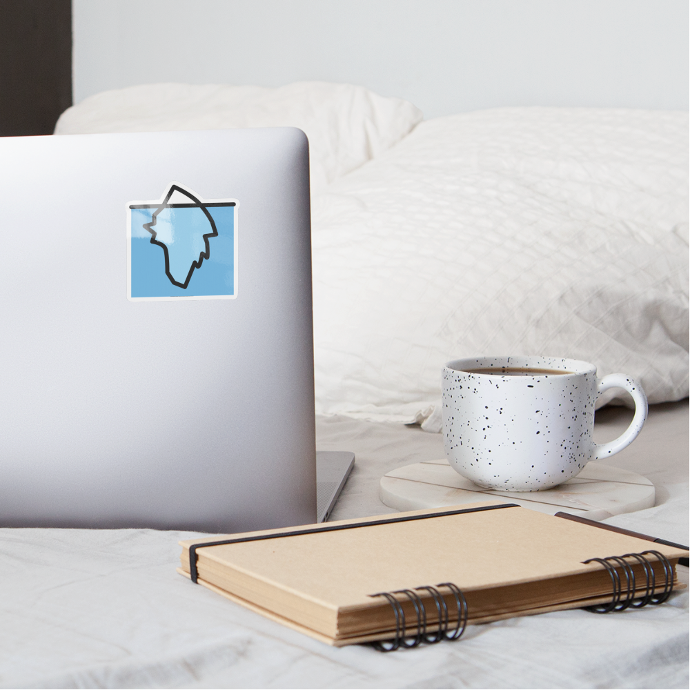 Iceberg Moji Sticker - Emoji.Express - white glossy
