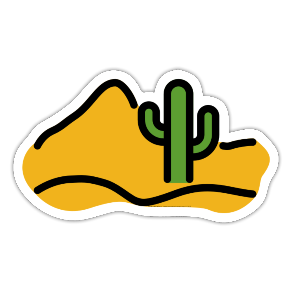 Desert Moji Sticker - Emoji.Express - white matte