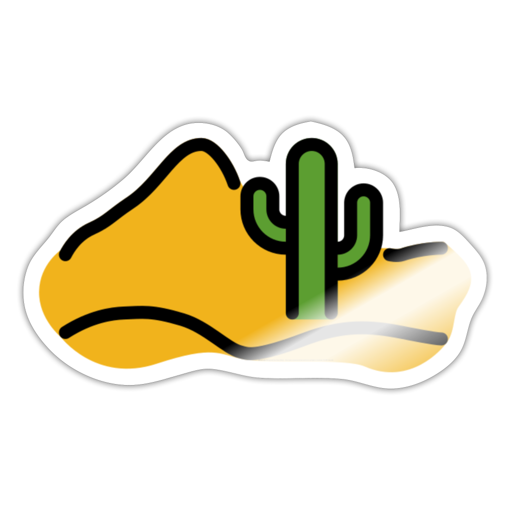 Desert Moji Sticker - Emoji.Express - white glossy