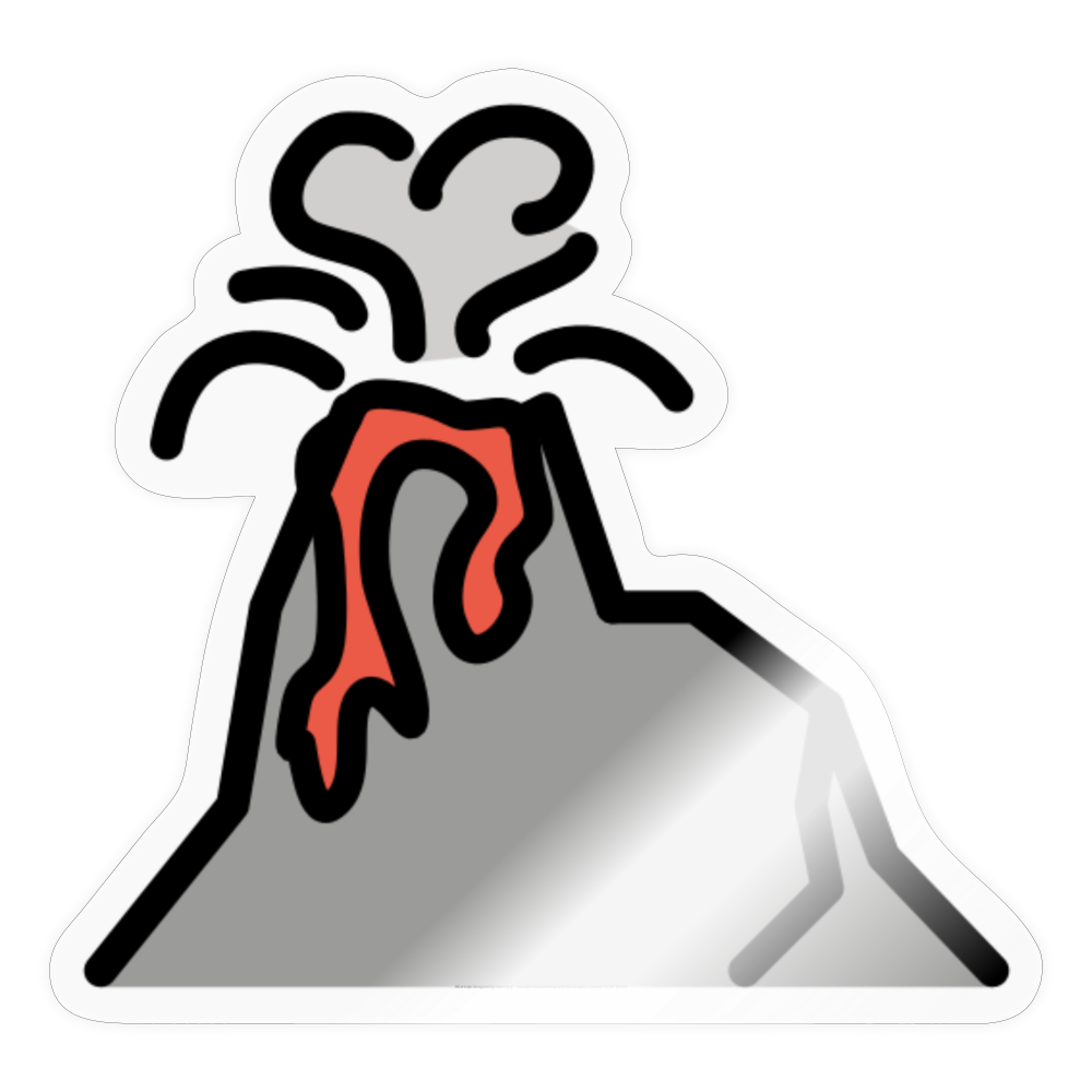 Volcano Moji Sticker - Emoji.Express - transparent glossy