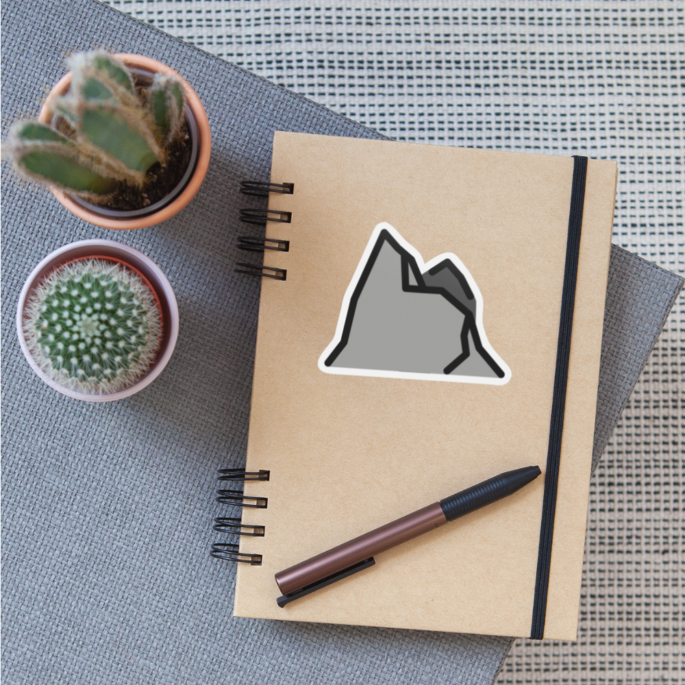 Mountain Moji Sticker - Emoji.Express - white matte