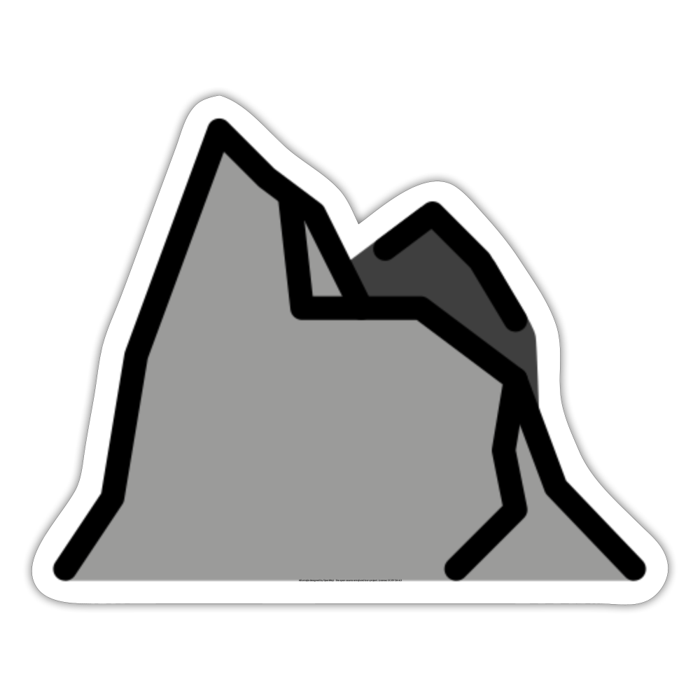 Mountain Moji Sticker - Emoji.Express - white matte