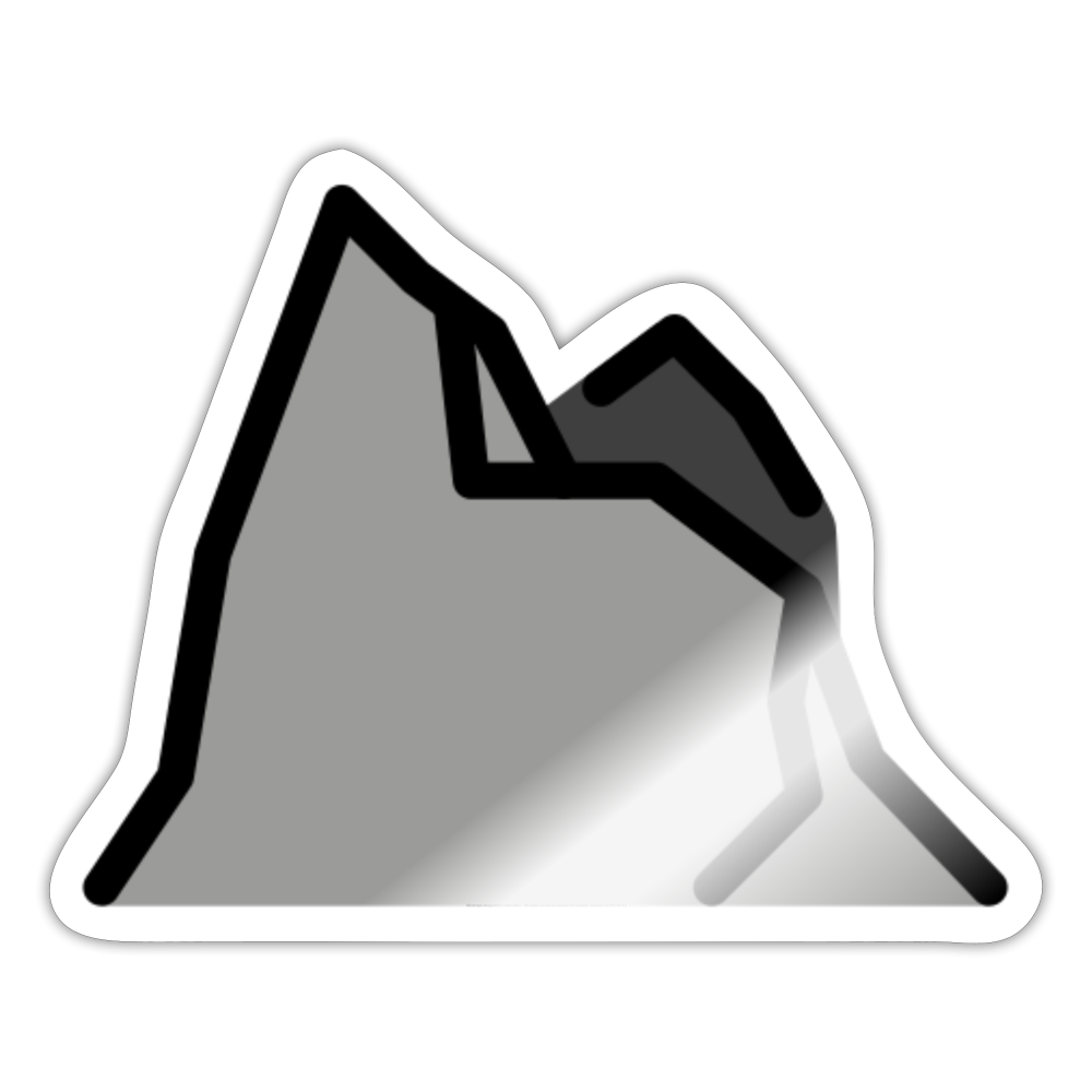 Mountain Moji Sticker - Emoji.Express - white glossy