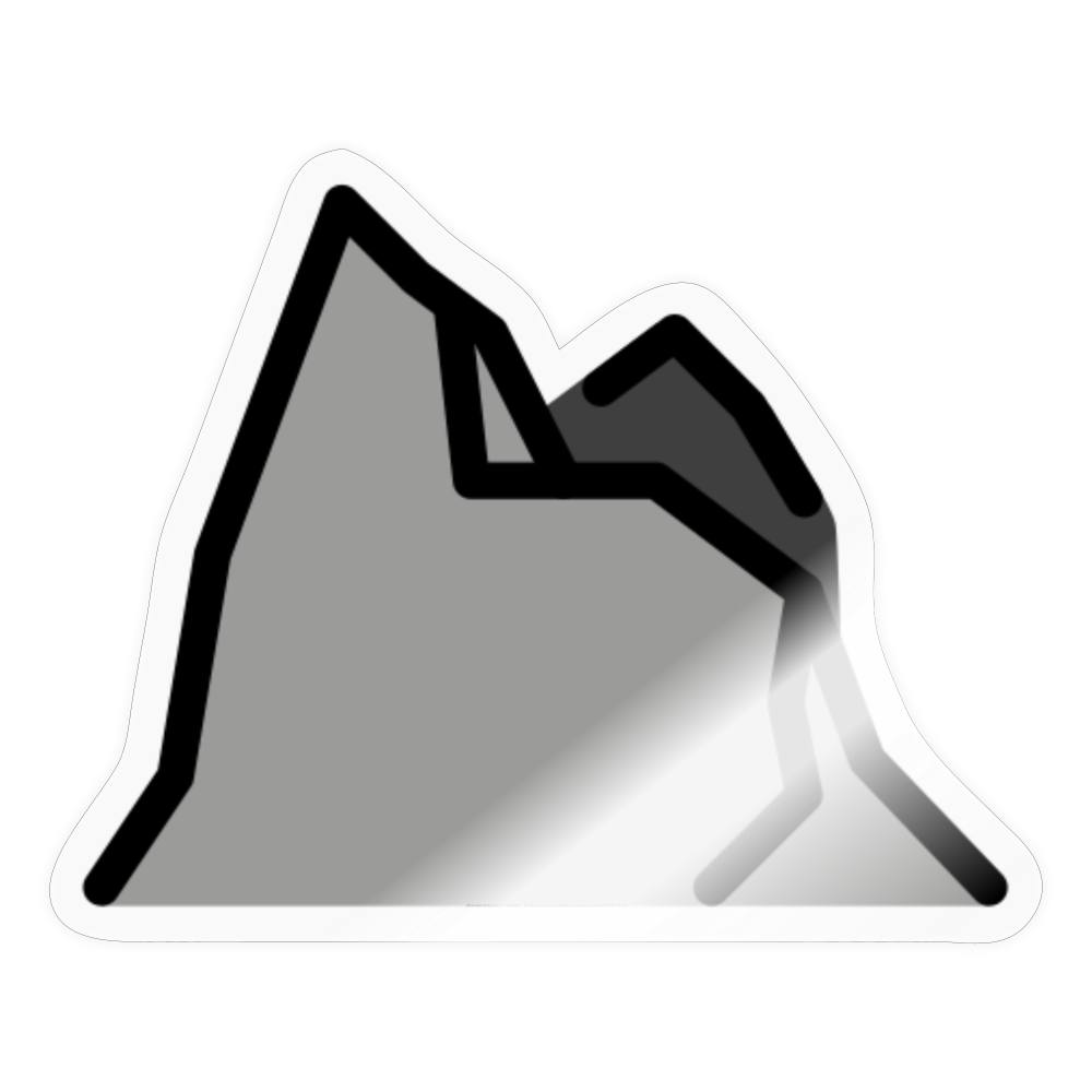 Mountain Moji Sticker - Emoji.Express - transparent glossy